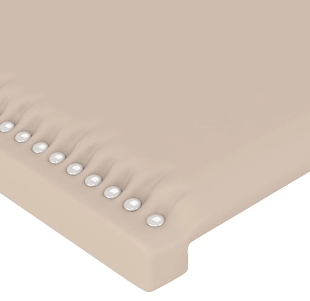 Testiera ad orecchio cappuccino 83x23x118/128 cm in similpelle