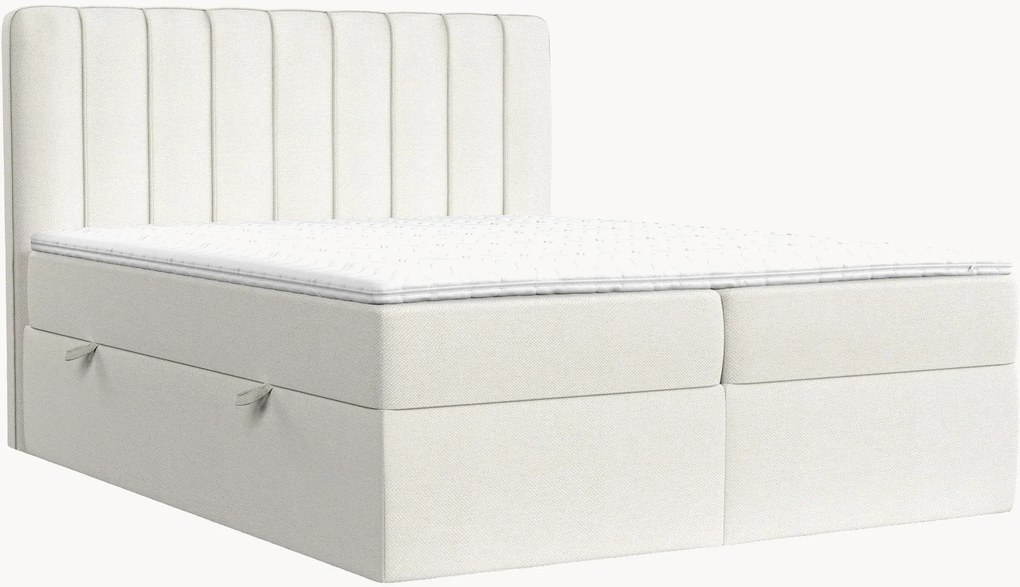 Letto boxspring fatto a mano con contenitore Skyfall, H3
