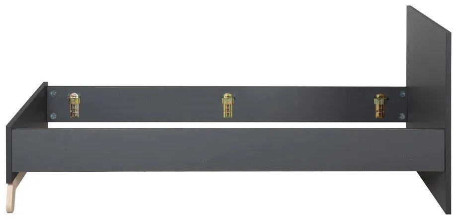 Letto nero per bambini 90x200 cm Jara - Roba