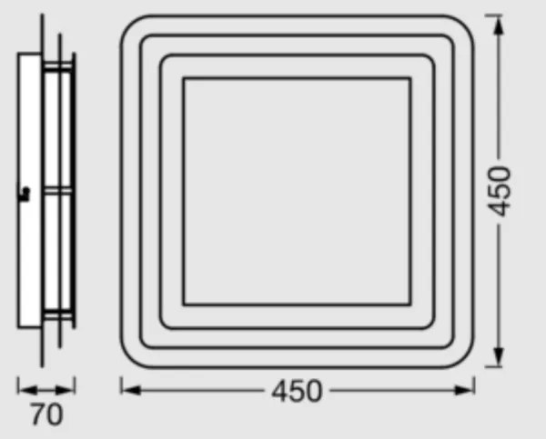 Osram - Plafoniera LED ORBIS SPIRAL LED/26W/230V 45x45 cm bianca