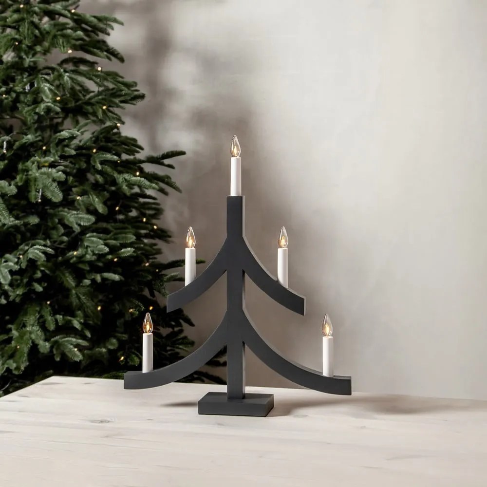 Decorazione luminosa natalizia grigio scuro Pagod - Star Trading