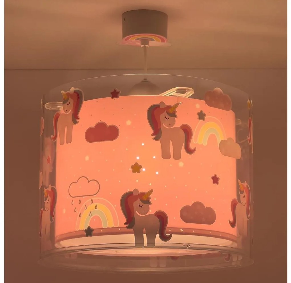 Dalber 41592 - Lampadario per bambini UNICORNS 1xE27/60W/230V