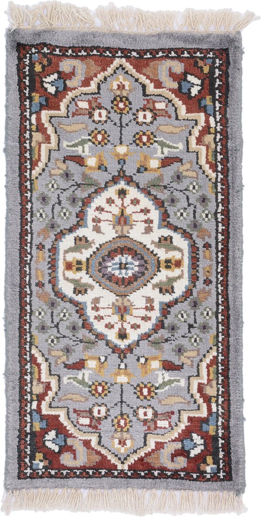 Agra Tappeto orientale 60 x 30 (Indian) Annodato A Mano