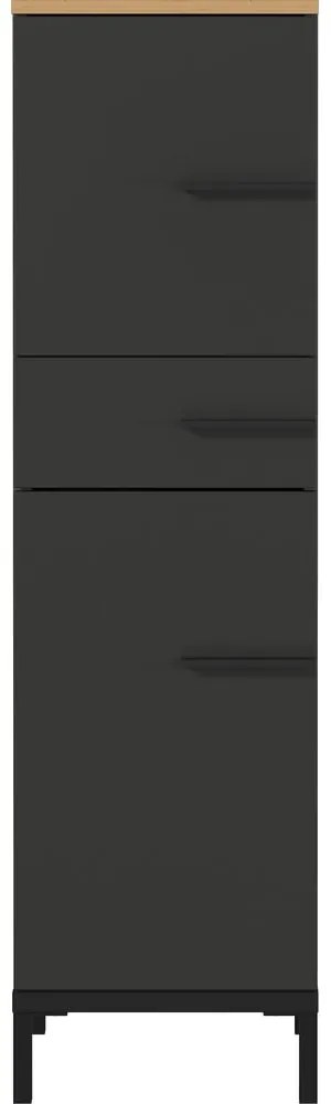 Mobile bagno grigio scuro in rovere 34x123 cm Yonkers - Germania