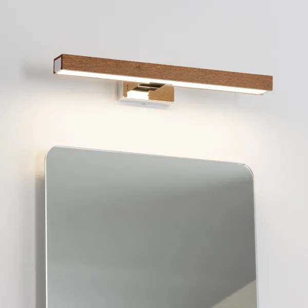 Brilagi-Illuminazione a LED per specchi da bagno WOODY MIRROR LED/8W/230V IP44 quercia/cromo