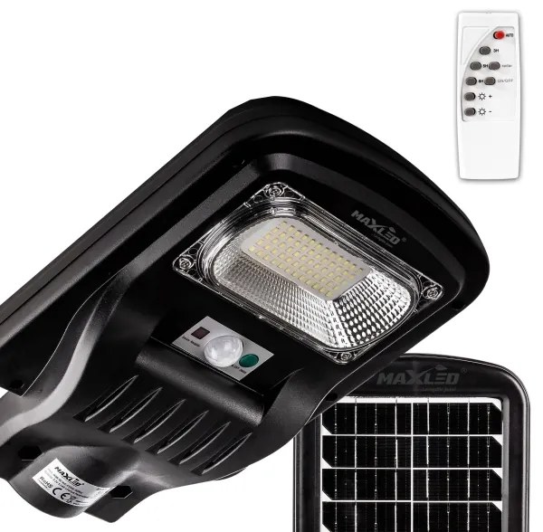 Lampada stradale solare LED con sensore LED/60W/6V 6500K IP65 + telecomando