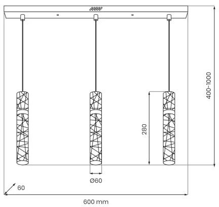 Lampadario LED su cavo LAGOS LED/24W/230V dorato