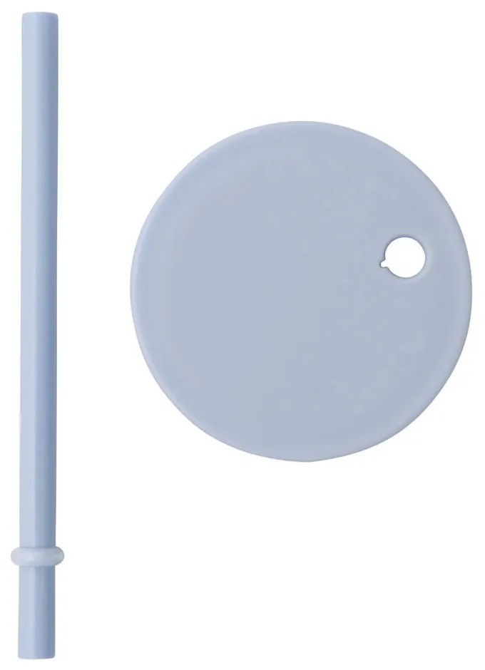 Coperchio azzurro con cannuccia per tazza, ø 7 cm - Design Letters