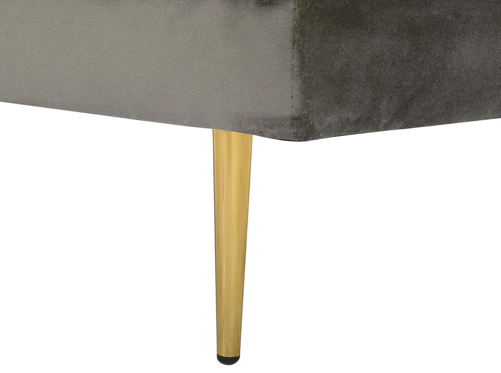 Chaise longue velluto tortora destra MIRAMAS Beliani