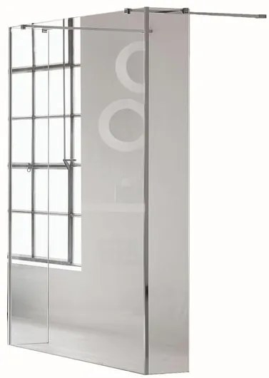 Walk-in wens L 20 x H 200 cm, vetro 6 mm vetro senza finitura / trasparente cromo
