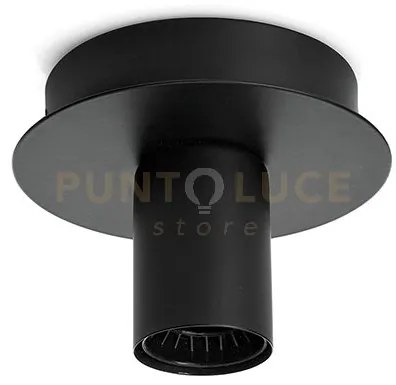 6248 n plafoniera in metallo colore nero opaco  e27 diam. 12cm