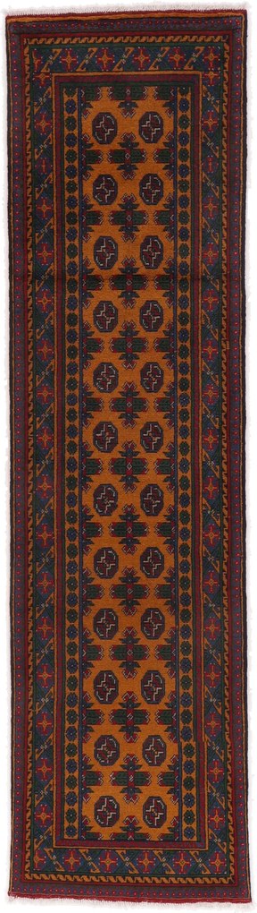 Afghan Tappeto 80x290 (Afghanistan) Annodato A Mano