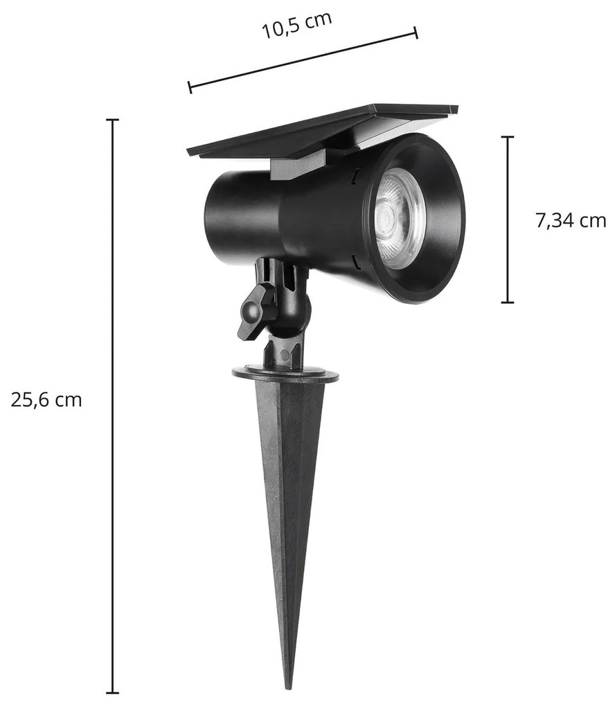 Faretto solare a LED di Prios Jostiras con picchetto a terra