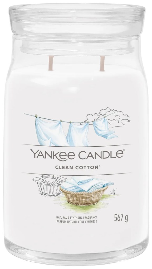 Clean Cotton, candela in giara grande Yankee Candle