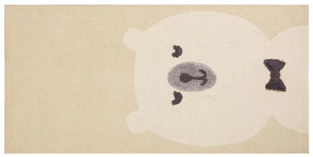 Tappeto per bambini cotone beige 80 x 150 cm SIMAU Beliani