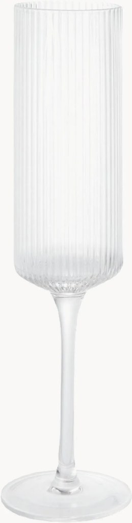 Set di 2 flute da champagne in vetro soffiato Ripple