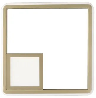 Applique DOWEL 25x25 cm in metallo verniciato Oro