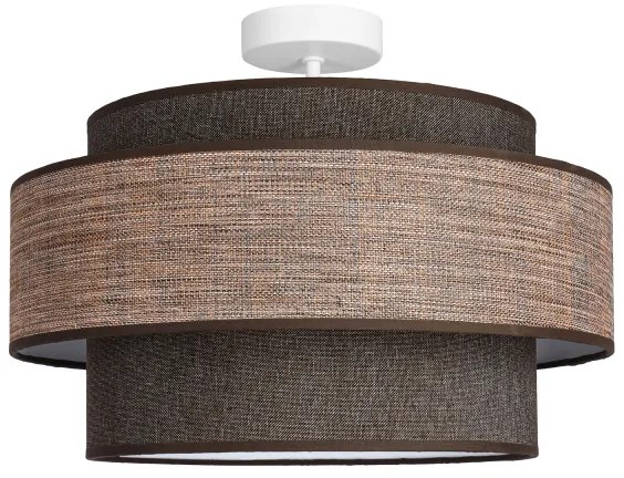 Lampadario a plafone GRACE 1xE27/60W/230V diametro 40 cm marrone/beige