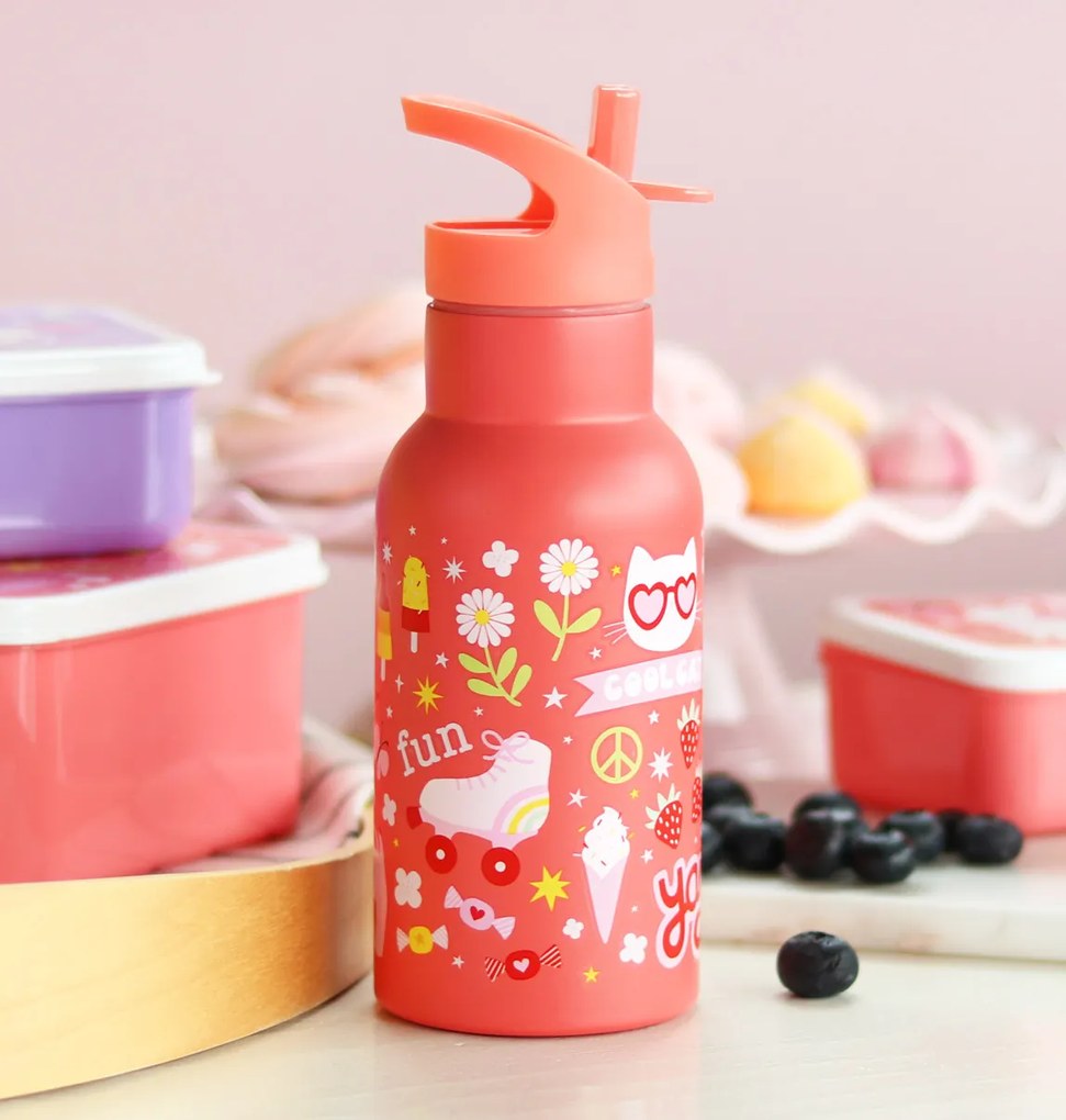 A Little Lovely Company - borraccia in acciaio inox, 350 ml - divertimento