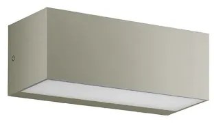 Lampada applique per esterni FALCO a doppia emissione in abs e policarbonato SILVER