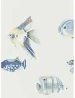 Fischtapete Kamanu von Harlequin - Indigo/ Pebble