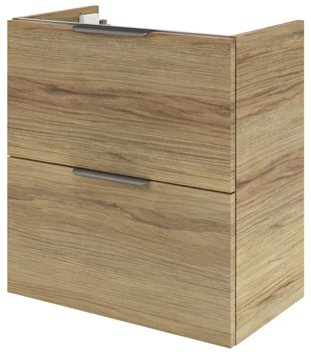 Mobile da bagno sospeso sotto lavabo L 105 x H 35 x P 35 cm rovere miele, 2 cassetti SENSEA Neo Line, Maniglie acquistabili separatamente