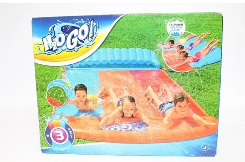 Bestway - H2OGO Scivolo Triplo Tsunami con Spruzzi (488cm) Art. 52479 H2OGO Scivolo Triplo Tsunami con Spruzzi (488cm) Art. 52479 - Confezione Da 1