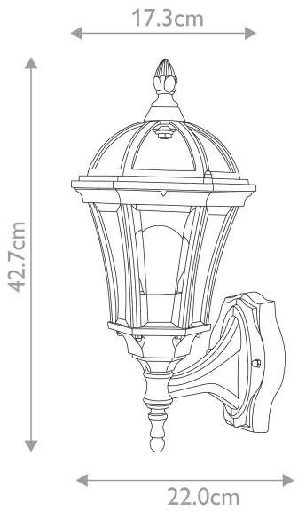 Garden Zone - Applique da esterno LEDBURY 1xE27/100W/230V IP44