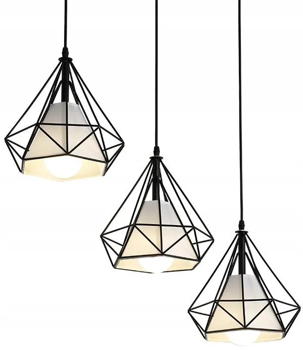 LAMPADA DA SOFFITTO PENSILE IN STILE LOFT BELLO 3X E27