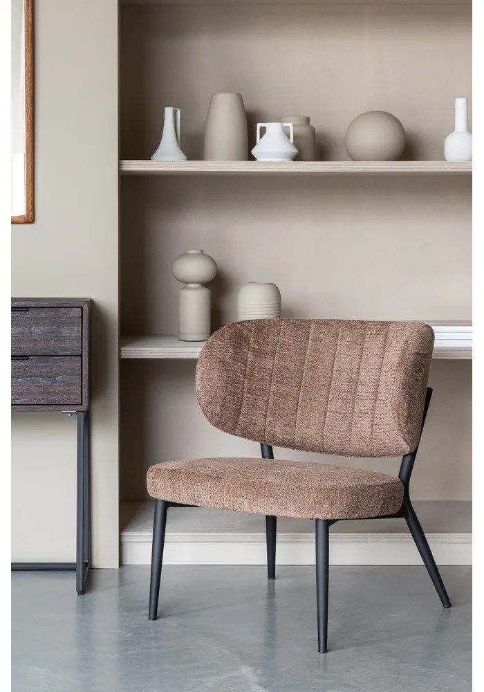 Poltrona arancio-marrone Sanne - White Label