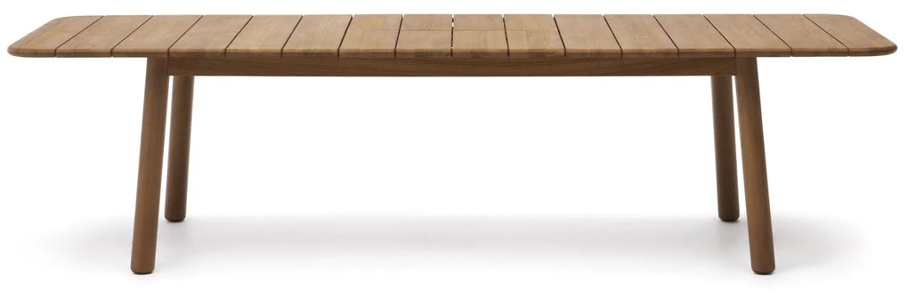 Kave Home - Tavolo allungabile da esterno Turqueta in legno massiccio di teak 220 (294) x 100 cm FSC 1