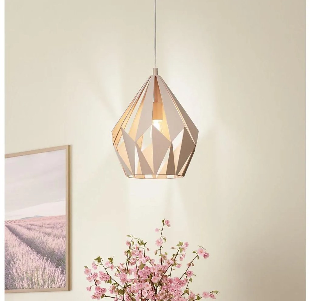 EGLO 49024 - Lampadario a sospensione con filo CARLTON-P 1xE27/60W/230V