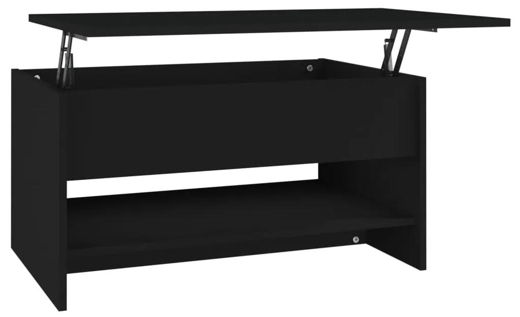 Tavolino da salotto nero 80x50x40 cm in legno multistrato