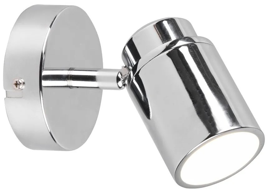 Faretto in metallo in argento lucido 10x9 cm Angelo - Trio