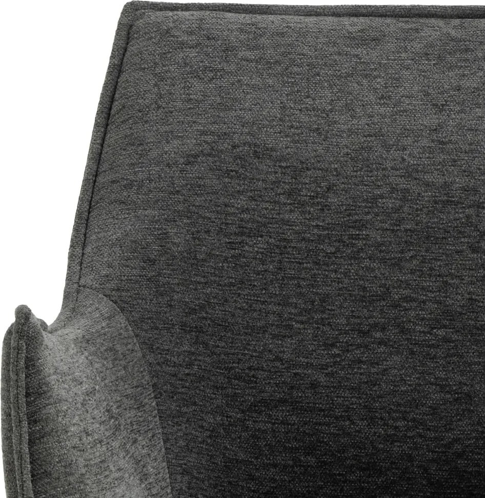 Sedia da pranzo grigio scuro in imbottito Bonita – Actona