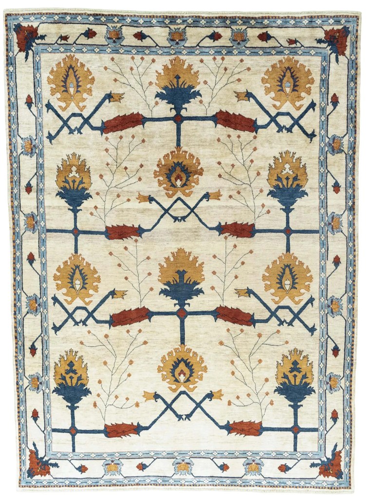 Bakhtiar Tappeto 250x350 Beige (Iran) Annodato A Mano