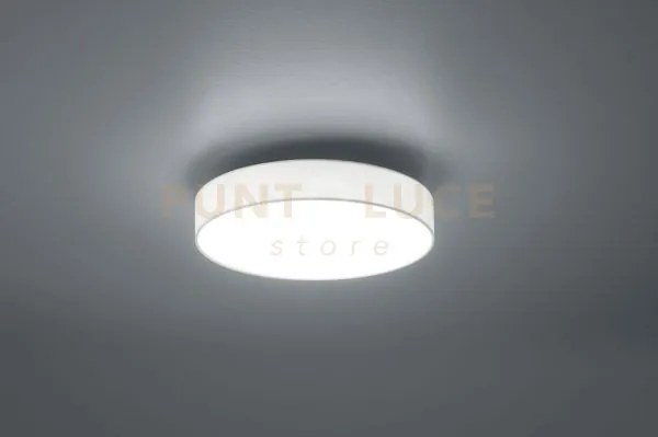 Lugano plafoniera led diffusore stoffa bianca e acrilico d. 40cm
