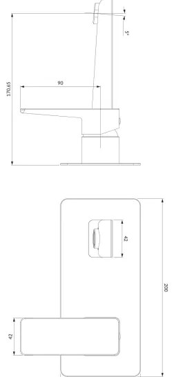 OMNIRES PM7415CR - Miscelatore lavabo incasso PARMA cromo