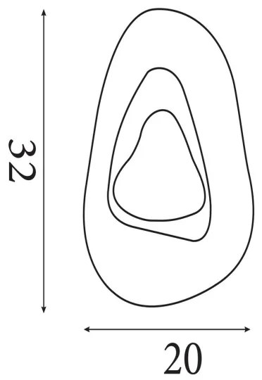 Searchlight 32983PB - Applique da parete LED DESTINY LED/8W/230V ottone