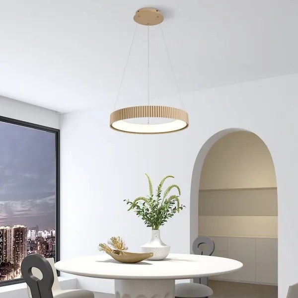 Brilagi - Lampada a sospensione dimmerabile con cavo FALCON MODERN LED/30W/230V 40 cm beige + telecomando
