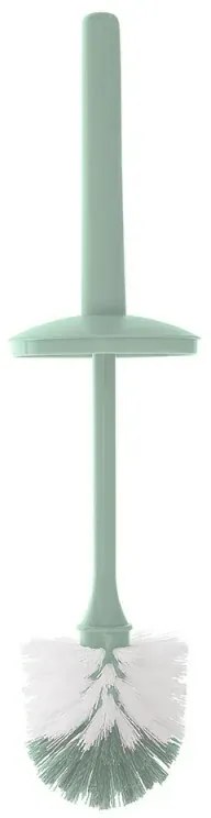 Scopino wc da appoggio verde acqua in plastica con portascopino