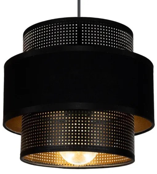 Lampadario a sospensione con filo NESS 1xE27/60W/230V nero