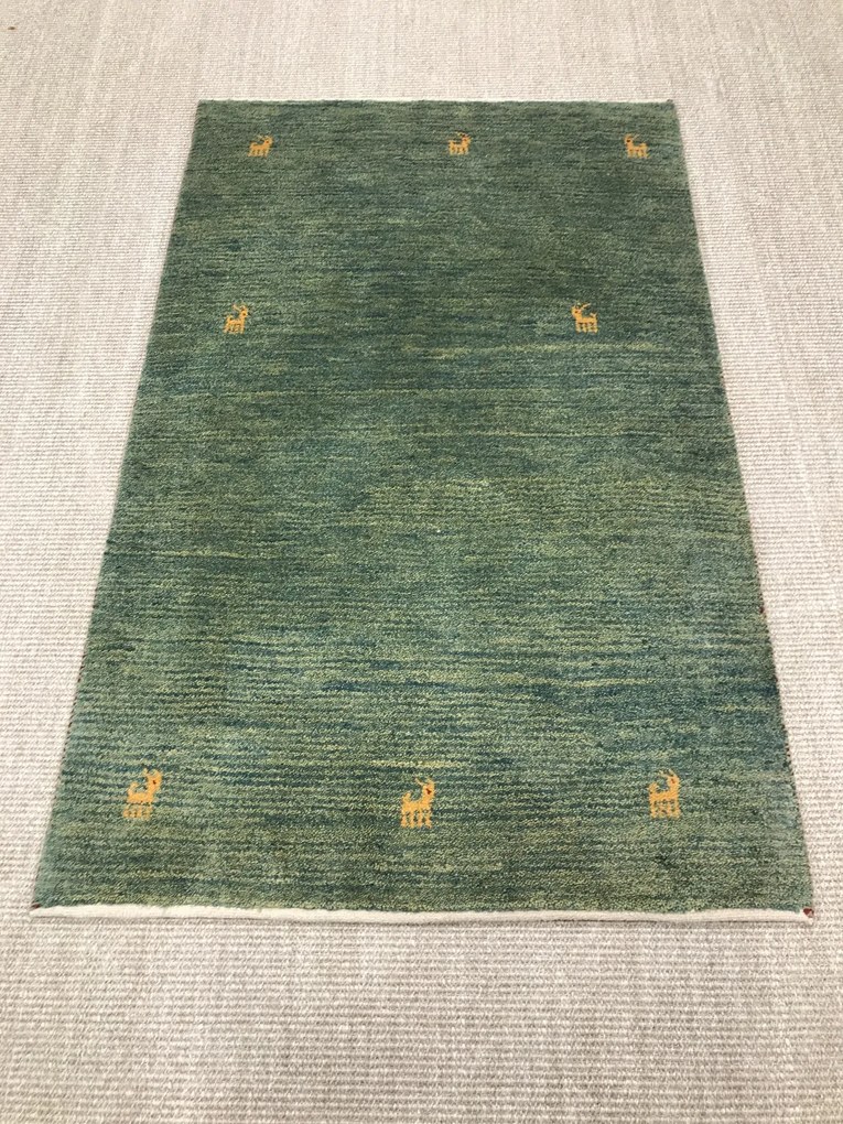 Gabbeh Tappeto persiano 130 x 80 Verde (Iran) Annodato A Mano
