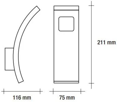 Vivida sunflower  applique curva led  7.5w  4000k