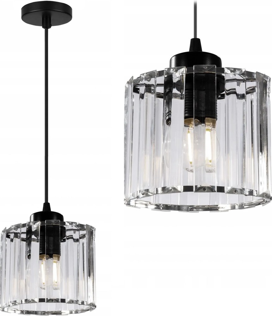 LAMPADA DA SOFFITTO CRISTALLO BLACK APP511-1CP
