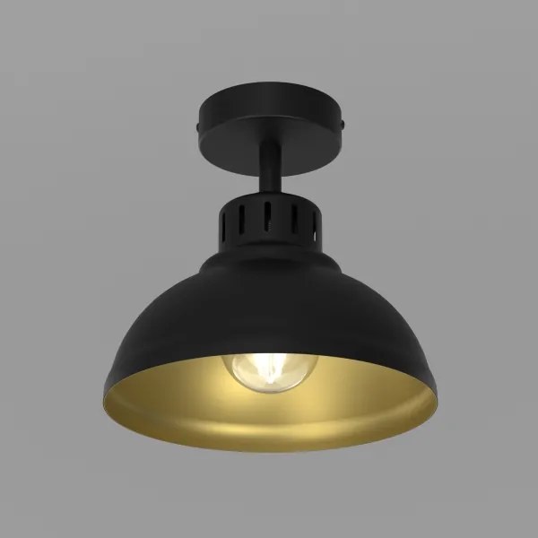 Lampadario a plafone SVEN 1xE27/15W/230V nero/oro