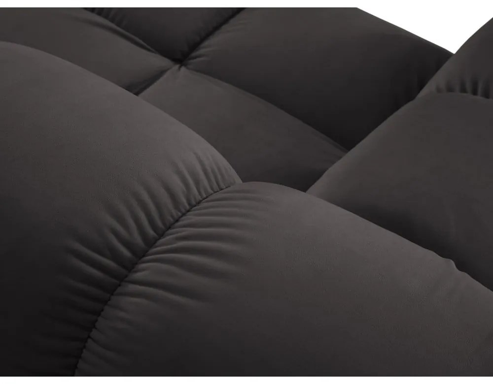 Divano in velluto grigio scuro 285 cm Bellis - Micadoni Home