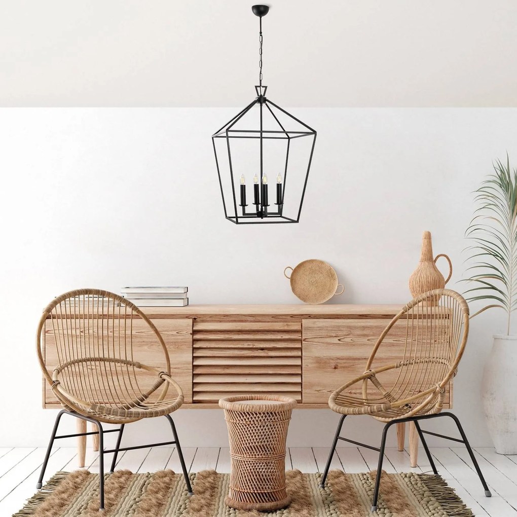 Lampadario a soffitto Till 13251 Opviq, dimmerabile, Nero, Soggiorno / Sala da pranzo, Metallo, Lampadario