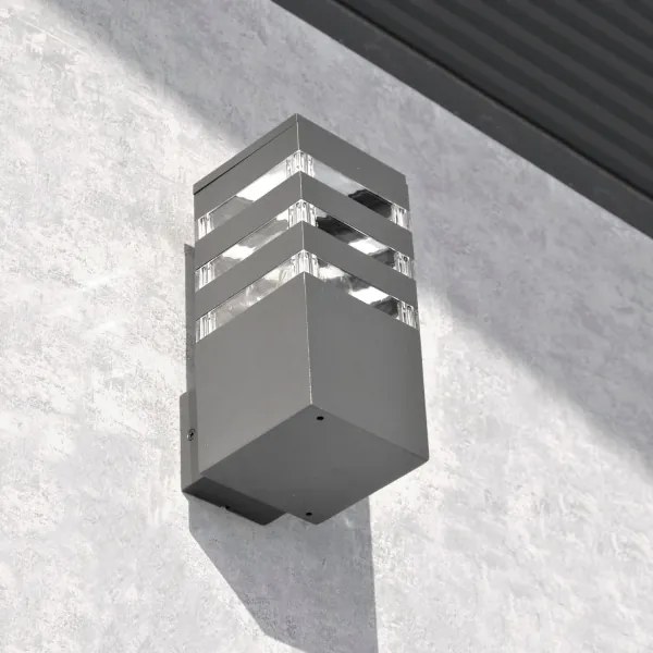 LED RGBW dimmerabile applique da esterno TEKSAS 1xE27/9W/230V IP44 antracite