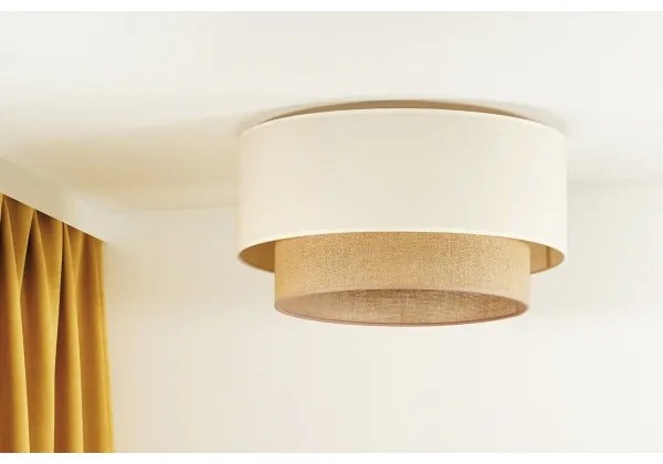 Duolla - Plafoniera BOHO 1xE27/15W/230V diametro 45 cm beige/marrone